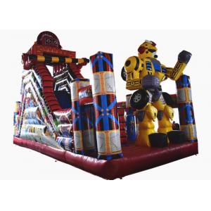 China Waterproof Inflatable Fun City , Blow Up Robot World Bouncy Jumping Castles supplier