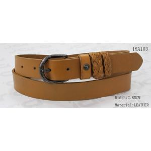 Braided Loops Classic Women's Genuine Leather Belts With Pointed Belt Tip