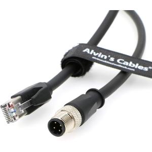 China Câble Ethernet Alvin M12 4 broches D-Code Mâle vers RJ45, 2m Vert, pour l'automatisation industrielle supplier