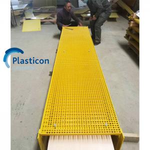 Yellow Glass Fiber Grating Heavy Duty Fiberglass Grating 1000kg/M2 Load Capacity