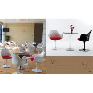 China Modern plastic dinning leisure tulip arm chair supplier