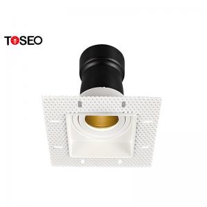 China Adjustable Trimless Downlight Square Recessed Ceiling Spotlights GU5.3 125mm supplier
