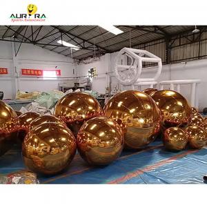 Customized Giant Inflatable Mirror Ball PVC For Decoration Party Red Blue Yellow