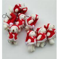 China Mini Christmas Knuckle Bear 6cm Plush Toy Teddy Bear Doll Pendant with 6*3*2cm Size on sale