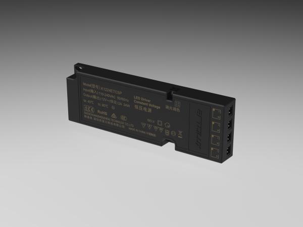 ETSC 24W-12V controlador LED de voltaje constante ultra delgado para el ajuste de tiempo y CCT