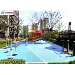 EPDM Rubber Flooring , Blue Outdoor Playground Rubber Flooring