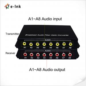 8Ch RCA audio over fiber converter Extender Signal Transmission