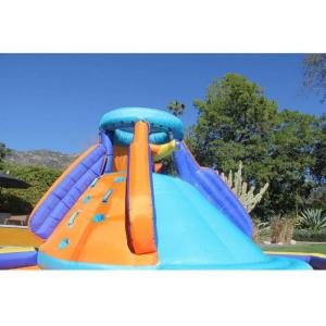 China Home Outdoor Small Inflatable Water Slide Equipment Battle Ridge For Kids supplier