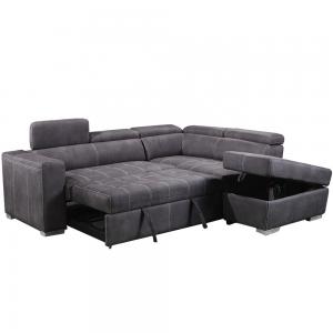 Breathable Sleeper Sectional Couch With Storage Antiwear Nontoxic