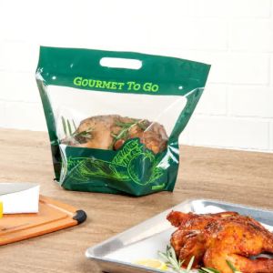China Recycled PET Ziplock Hot Chicken Bag Reusable For Baking And Roasting Chicken wholesale