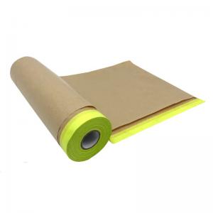 Heat Resist Car Cover Painting Brown Paper Kraft Masking Tape Auto Paint Protective Masking Paper Film