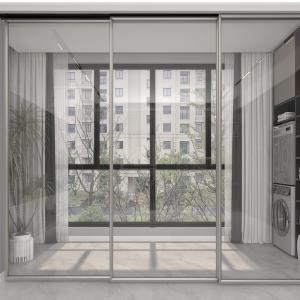 China Slim Triple Anodizing Aluminium Internal Sliding Doors Glass Slider supplier