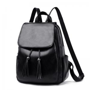 China Wholesale Latest Design Fashion Customised Logo Pu Leather Handbags Women Backpack Bag For Women supplier