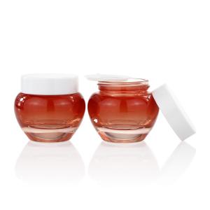 Unique Red Cherry Shape Cream Glass Jars 50g Cosmetics Empty Bottle