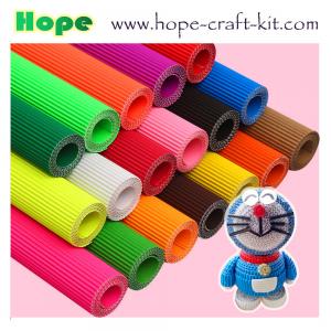 China Colorful craft corrugated quilling paper for DIY toys / handcraft kids hand-craft diy material A4 size customer size supplier