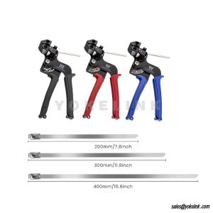 China Adjustable Tensioning and Cutting Tool 200pcs 304 Self-Locking Fastening Stainless Steel Cable Tie Gun wholesale