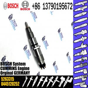 China common rail injector 0445120252 5263315 for Cummins industrial engines diesel fuel injector 4981126 0445120252 supplier