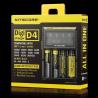 100% Original Nitecore D4 Battery Charger 12v LCD Intelligent Charger Li-ion