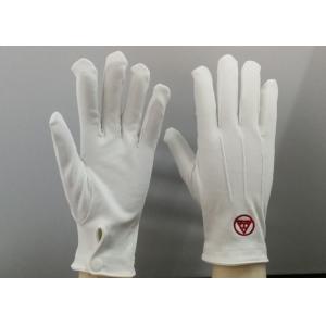China Light Weight Cotton Parade Gloves Customized Embroidery Logo Non Toxic Material supplier