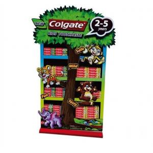 Corrugated Cardboard Paper Display Shelf display Rack for Colgate toothpaste