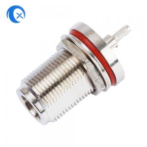 China Nickel plated pure brass N-type male female connector CNC machined hardware supplier