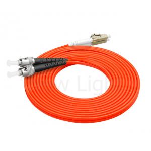 China multi mode ST-LC connector optical fiber patch cord 3.0mm duplex PVC orange cable supplier