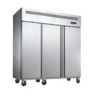 China Commercial Silver Upright Freezer -18°C - 10°C With Easy Moving Wheels on sale