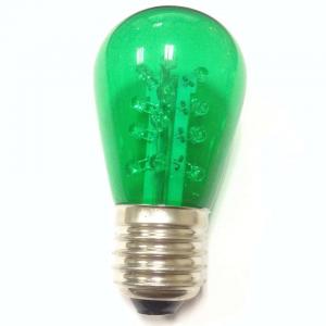China 120Volt holiday decorative lighting S14 LED lamp green colorful glass 40lm 1W supplier