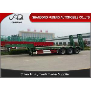 30 Ton - 60 Ton -100 Tons Customized Lowboy Semi Trailers / Drop Bed Low Loader Trailer