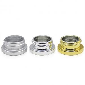 Electroplated Clear Round Child Proof Glass Concentrate Jars 3ml 5ml 7ml 9ml with Lid