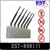 China EST-808I Cell Phone WIFI GPS Signal Jammer / Blocker With 6 Antenna wholesale