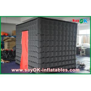 Advertising Booth Displays Black Led Inflatable Photo Booth Large Square For Wedding