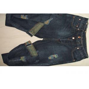 China Customized Selvedge Denim Jeans With Button , 13 Oz Fabric Stretch Denim Mens Jeans supplier