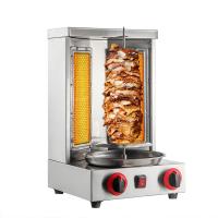 China 2-Burners Commercial Gas Used Rotary Mini Shawarma Doner Kebab Grill Machine For LPG/NG on sale