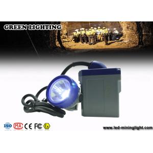 China linterna llevada recargable de los mineros de cobre amarillo de la batería 6.6Ah con el bisel azul 10000lux LED principal de la PC supplier