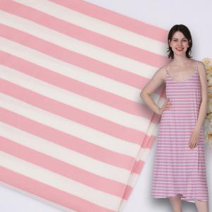 Breathable Striped Material Fabric 180cm Modal Yarn Dyed Cloth For Leisure Wear