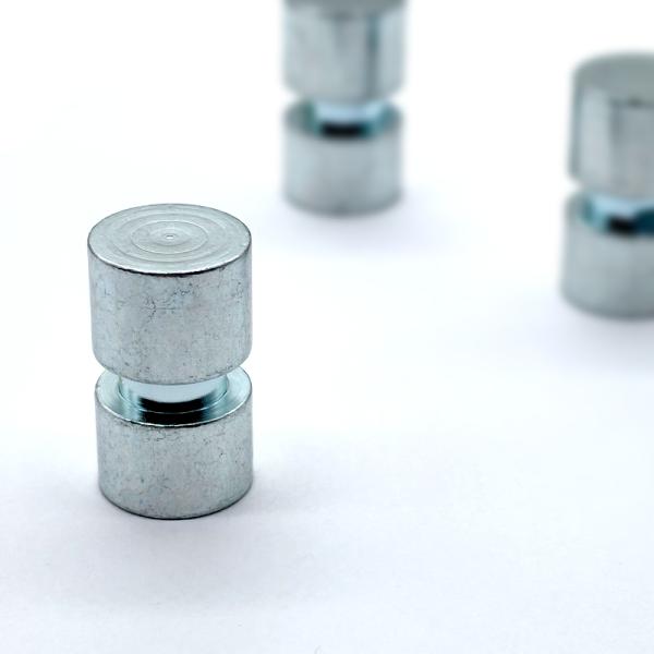 High-Precision Zinc-Coated Cylindrical Pin – Blue & White Plating for Hardware & Automotive Use