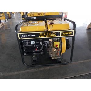 Miniature Electric Start Diesel Generator 3000 Watt With Four Wheels / 17Ah Battery