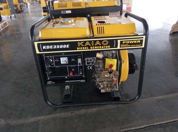 Miniature Electric Start Diesel Generator 3000 Watt With Four Wheels / 17Ah