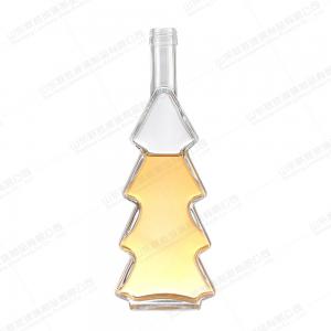 Other Beverage 500ml Christmas Tree Glass Bottles with Screw Cap Clear Empty Decoration
