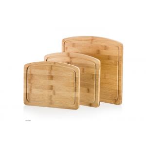 China Hot Selling with handle and special shape  Organics 3-Piece, Non-Slip Premium Moso Bamboo Cutting Board Set supplier