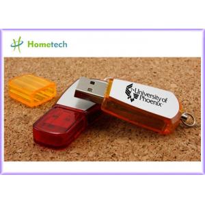 China Red Plastic personalized usb flash drive , Office customized usb keys supplier