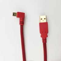 China Red Customized USB 2.0 USB A Male To Right Angle Mini USB Cable Fast Charging on sale