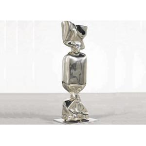 Polished Decoration Giant Candy Exterior Sculpture Stainless Steel Modern