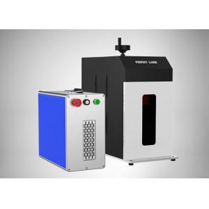 Desktop Fiber Laser Marking Engraving Machine High Speed With Enclosed Hood