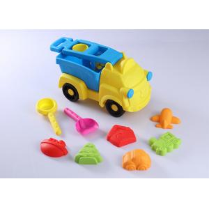 10 Pcs Hard Plastic Beach Sand Set Toys W / Vehicle Animal Molds Bucket Shovel 15 "