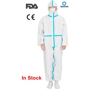 Splash Proof Disposable Protective Coverall , Disposable Work Suits Waterproof