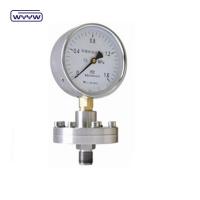 China Tri Clamp Membrane Pressure Gauge Stainless Steel Case 100mm on sale