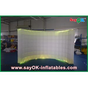 China Led Photo Booth Inflatable Party Decorative Air Wall , Curved Lighting Inflatable Photobooth supplier