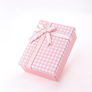 Caja de regalo plegable de serigrafía con diseño a cuadros, cajas plegables con tapas, presentación lista para fiestas